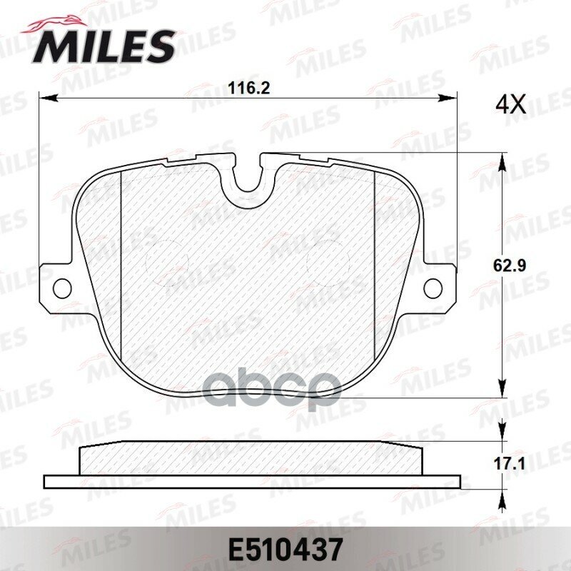 Колодки Тормозные Land Rover Range Rover Iii/Sport 5.0 09- Задние Ceramic Miles арт. E510437