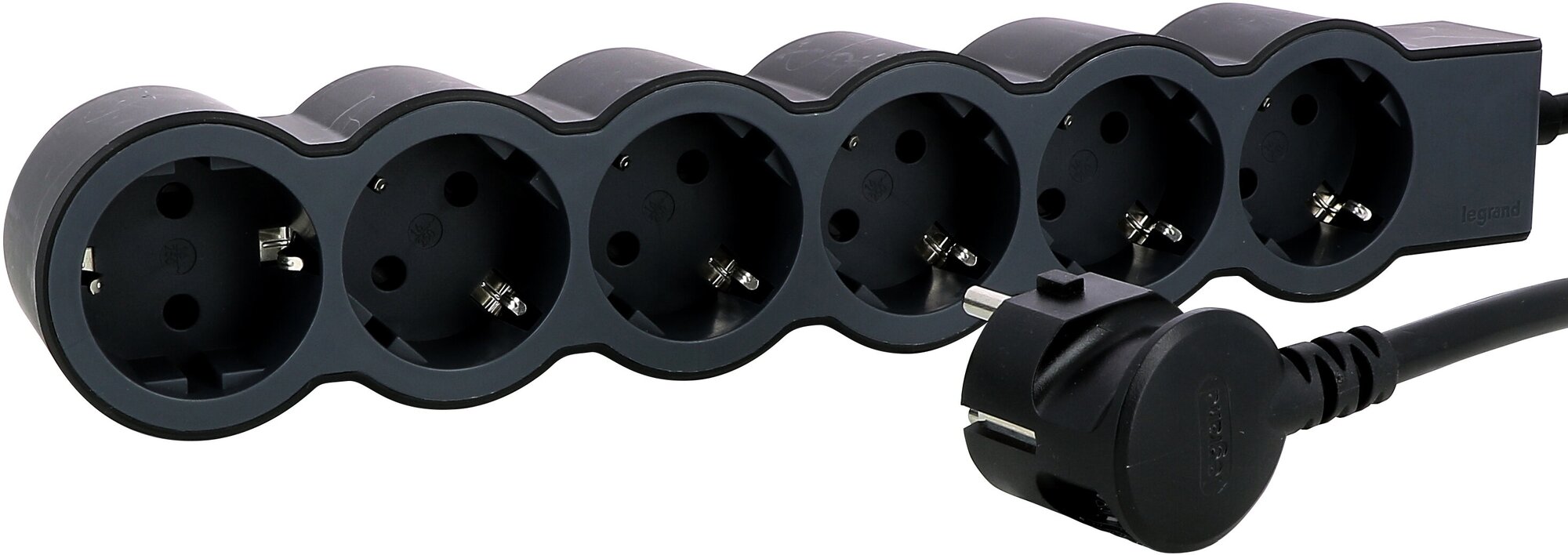 Удлинитель с заземлением Legrand 6 розеток с кабелем 1,5 м, цвет: черный , арт. 694558 - фотография № 3