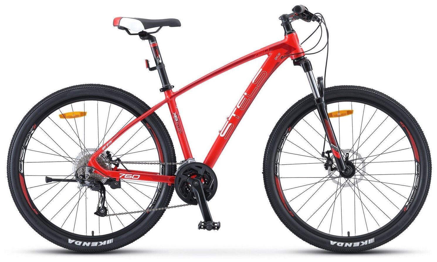 Горный (MTB) велосипед STELS Navigator 760 MD 27.5 V010 (2020) красный 17.5" (требует финальной сборки)