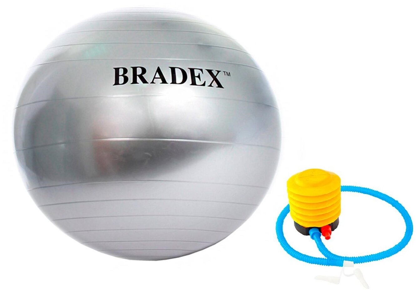 Мяч для фитнеса Bradex антивзрыв 75 см с насосом