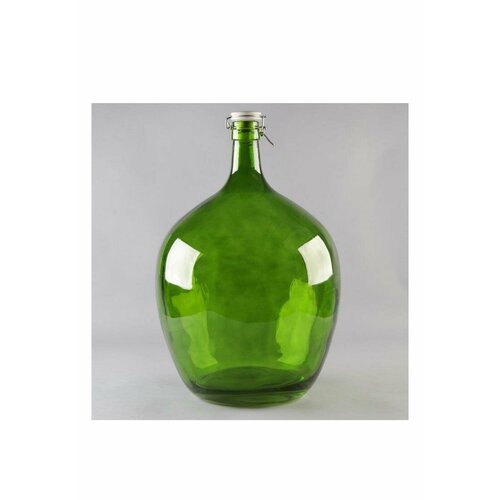 Бутылка 25 литров с бугельной керамической крышкой из зеленого, коричневого, темного матового стекла