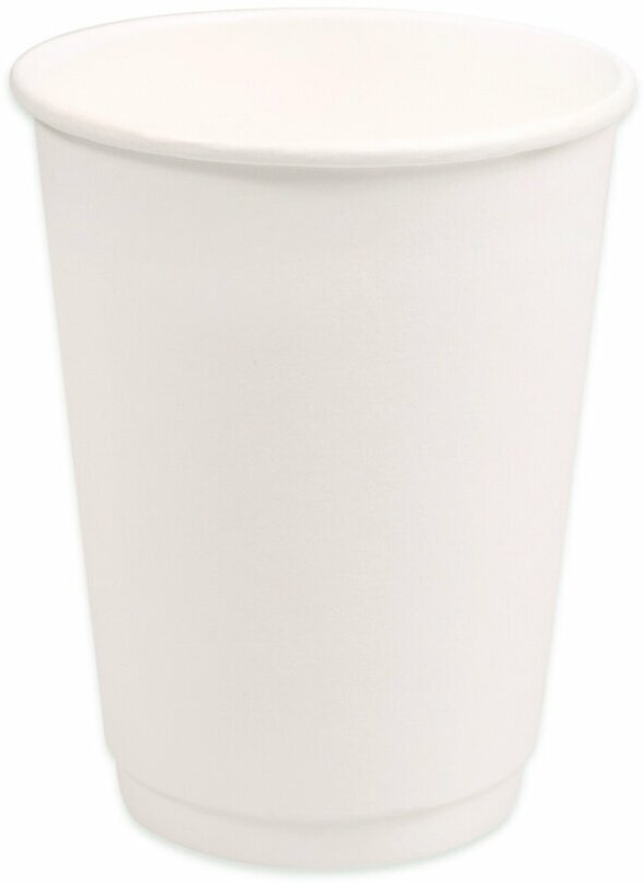 Бумажные одноразовые стаканы, 300мл, белые, двухслойные, для кофе, чая, холодных и горячих напитков, 25 штук - фотография № 6