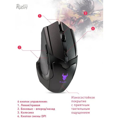 Мышь беспроводная игровая Smartbuy RUSH 733AGG Dark (SBM-733AGG-K), черный