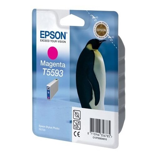 Картридж Epson C13T55934010, 400 стр, пурпурный