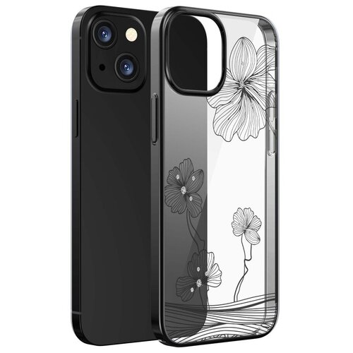 Чехол-накладка Devia Crystal Flora Series Case для iPhone 13, черный