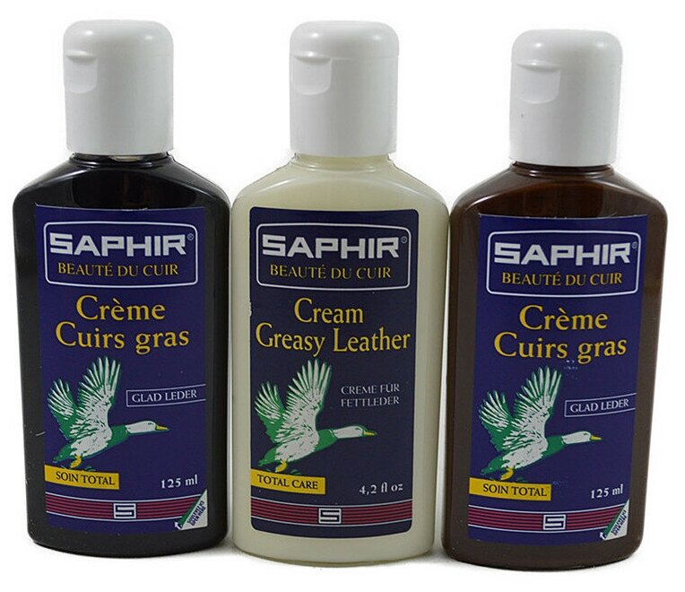 Saphir Бальзам для жированых кож Cream Greasy Leather neutral, 125 мл - фотография № 2