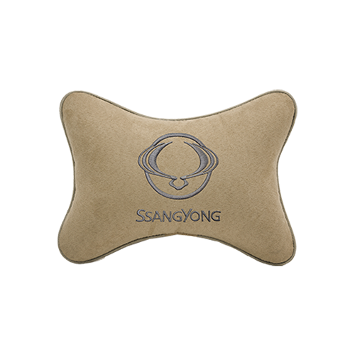 фото Подушка на подголовник алькантара beige ssang yong vital technologies