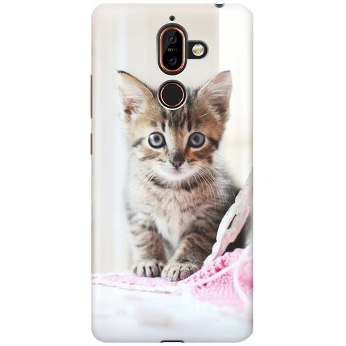 фото Cиликоновый чехол на nokia 7 plus / нокиа 7 плюс с принтом "милый котенок" gosso