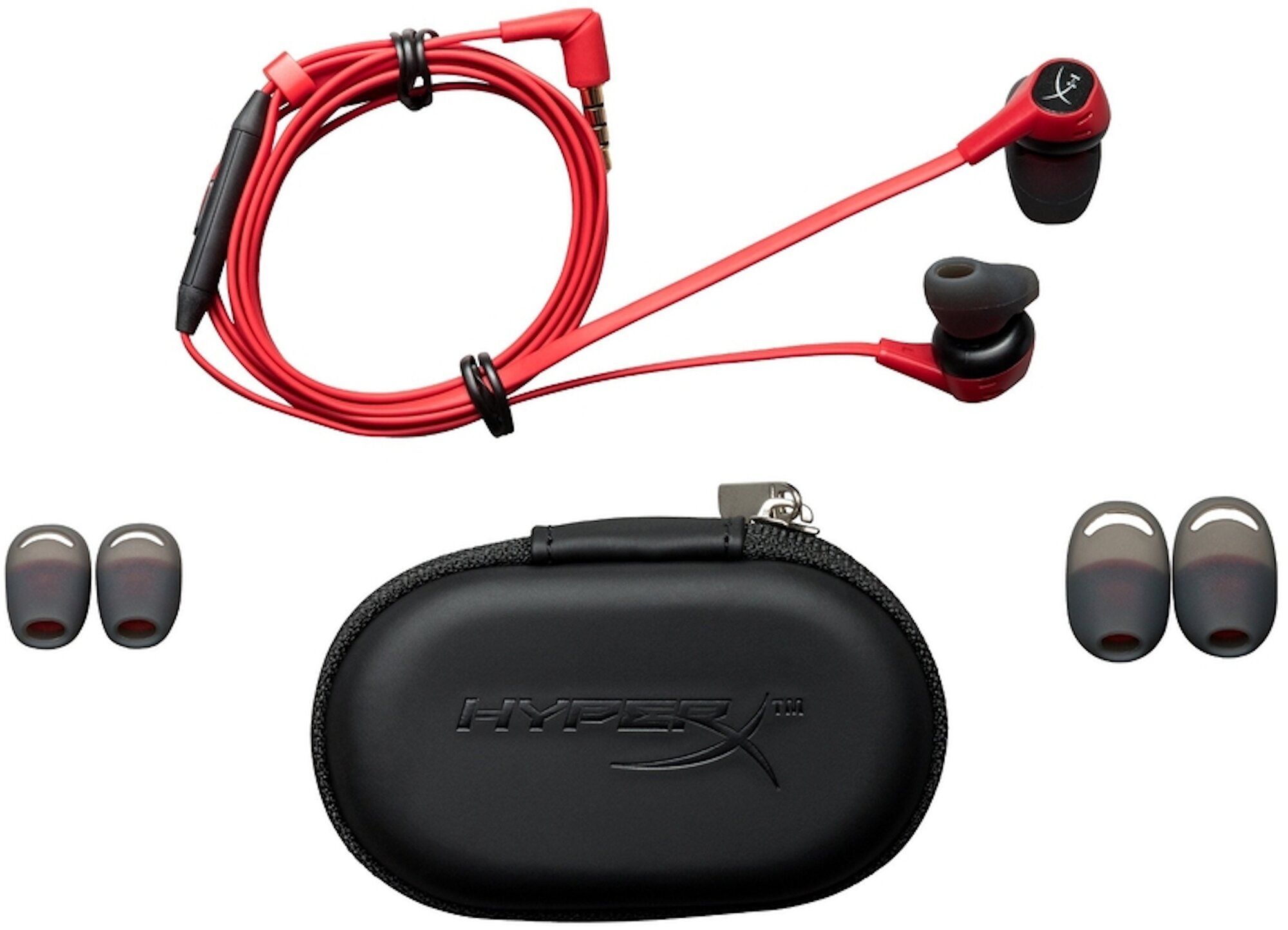 Наушники с микрофоном HYPERX Cloud Earbuds, 3.5 мм, вкладыши, красный [hx-hsceb-rd] - фото №3