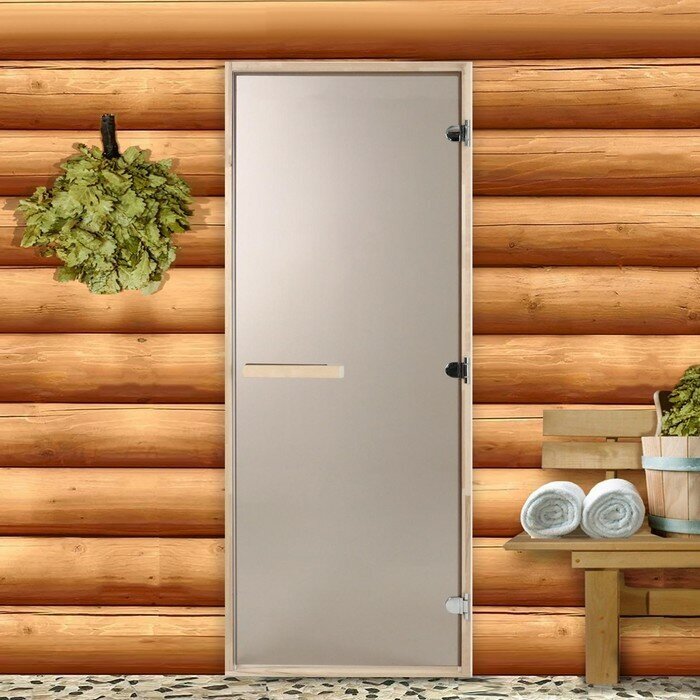Добропаровъ Дверь для бани и сауны "Классика", бронза, размер коробки 200 х 80 см, 6мм