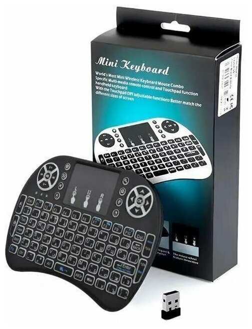 Беспроводная клавиатура Rii Mini i8+ Wireless Backlight Keyboard With Touchpad RUS