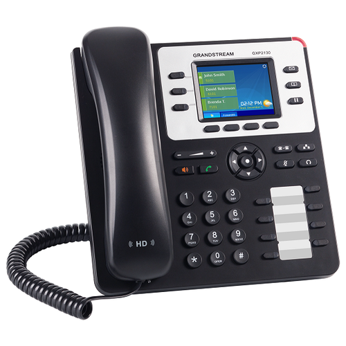 VoIP-телефон Grandstream GXP2130v2 черный grandstream grp2602p ip телефон poe 2 линейный ehs gdms hd audio