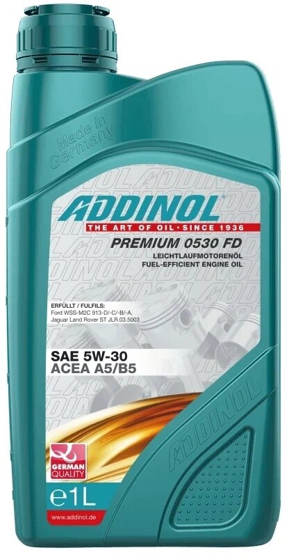 ADDINOL Моторное масло ADDINOL Premium 0530 FD 5W-30 A1/B1 A5/B5, 1 л