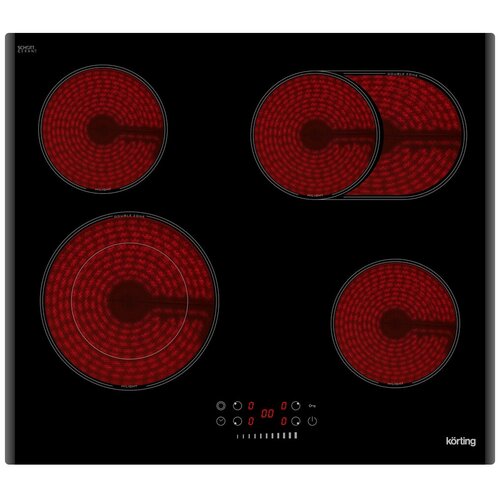 Электрическая варочная панель Korting HK 62550 B, черный..