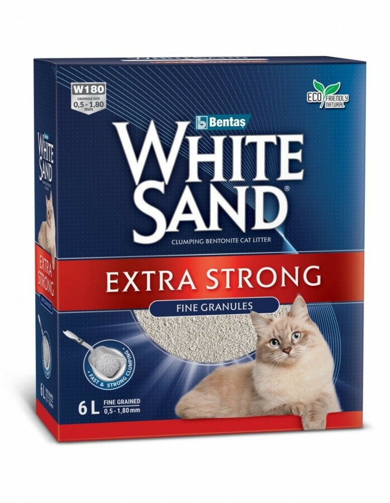 White Sand Extra Strong Наполнитель комкующийся для кошек "Экстра" без запаха 8.5кг/10л - фотография № 2