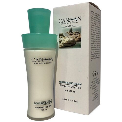 Canaan Moisturizing Cream Увлажняющий крем для нормальной и жирной кожи лица SPF 15 с Витаминами С и Е, 50 мл