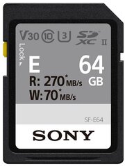 Карта памяти SDXC Sony 64GB 270R/70W (SF-E64/T)