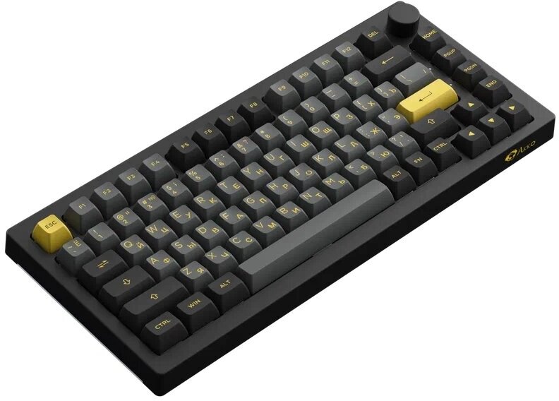Игровая клавиатура AKKO 5075B Plus Black&Gold 3 Modes RGB Hot Swap — фото 1