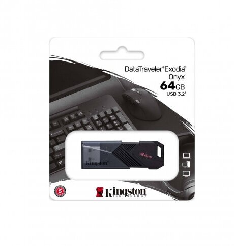 USB флешка Kingston 64Gb DataTraveler Exodia Onyx USB 3.2 Gen 1