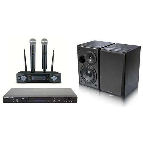 Караоке система с микрофонами и акустикой Madboy MFP-1000X+MIC-WL24+R1100 и диски 2250 песен