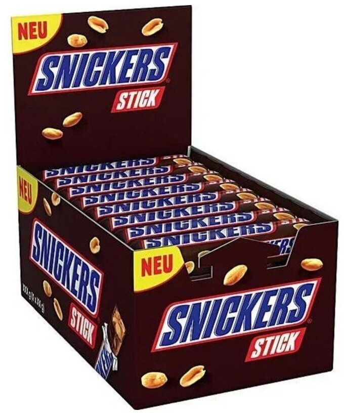 Шоколадные батончики Snickers (32 штуки по 20 г)