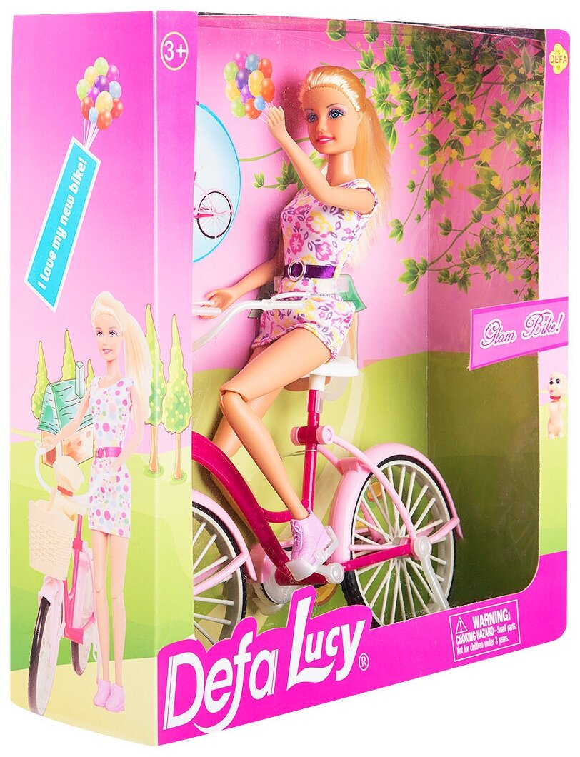 Кукла Defa Lucy На велосипеде 33см - фото №2