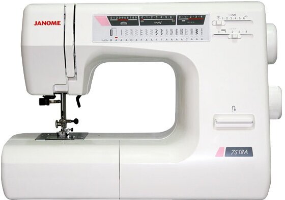 Электромеханическая швейная машина Janome 7518A горизонтальный челнок