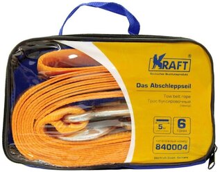 Ленточный буксировочный трос KRAFT KT-840004 (5 м) (6 т) оранжевый