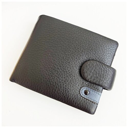 фото Мужской кошелек из натуральной кожи py-004-210 black doniya