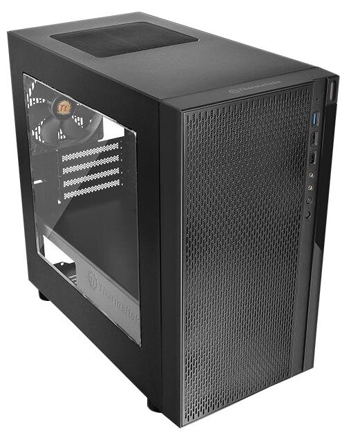 Корпус Thermaltake Versa H18 Window черный без БП mATX 2xUSB2.0 1xUSB3.0 audio bott PSU