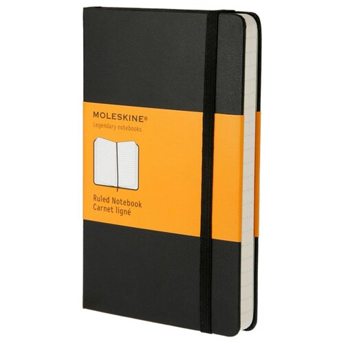 Блокнот Moleskine Classic Pocket 90х140, 96 листов MM710, черный блокнот classic squared pocket 96 листов в клетку черный