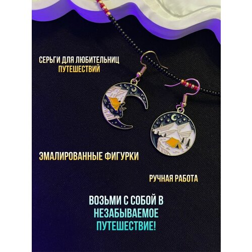 Серьги с подвесками Хэнко, серебряный, белый