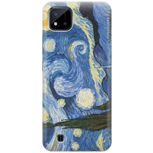 фото Cиликоновый чехол на realme c20 / c11 (2021) / рилми с20 / с11 (2021) с принтом "звездная ночь" gosso