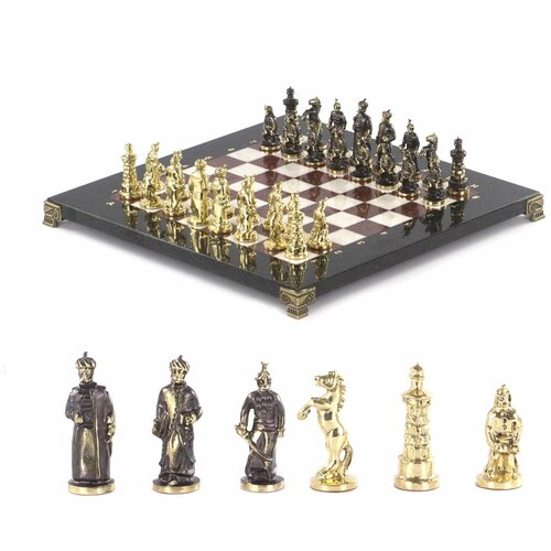 Шахматы бронзовые Турецкие доска 32х32 см мрамор лемезит 121373