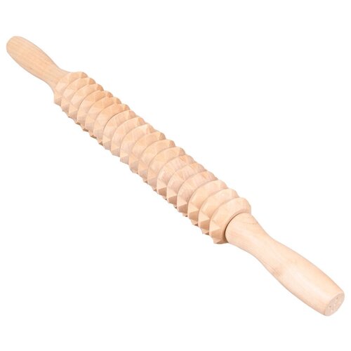 Акупунктурный массажер для тела Тимбэ Продакшен Скалка крупный зуб, 4 см, дерево, 1 уп.