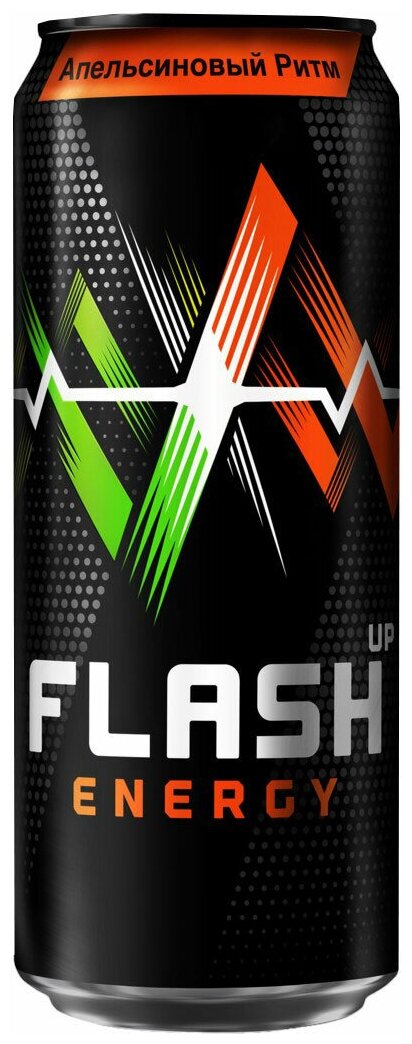 Энергетический напиток Flash Up Energy Апельсиновый ритм, 0.45 л - фотография № 1