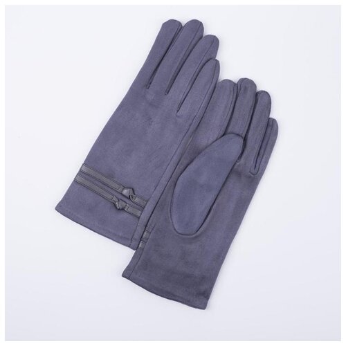 фото Перчатки жен безразмер, 24*2*8, замша, 2 полосы, без подклада, серый 5161934 сима-ленд