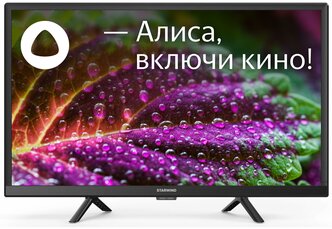 Телевизор LED Starwind 24" SW-LED24SG303 Яндекс.ТВ черный/HD/60Hz/DVB-T/DVB-T2/DVB-C/DVB-S/DVB-S2/USB/WiFi/Smart TV