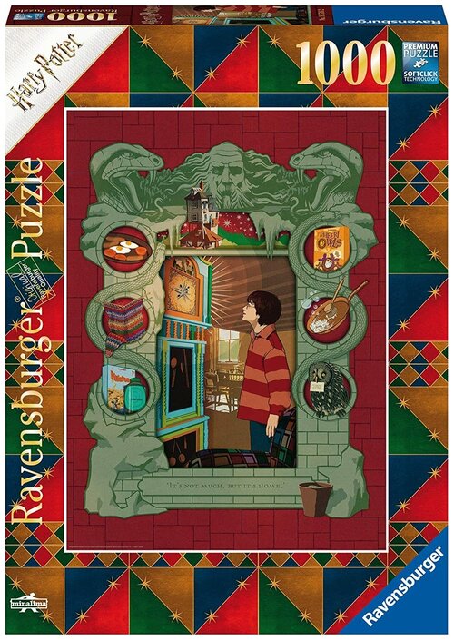 Пазл Ravensburger 1000 деталей: Гарри Поттер дома с семьей Уизли