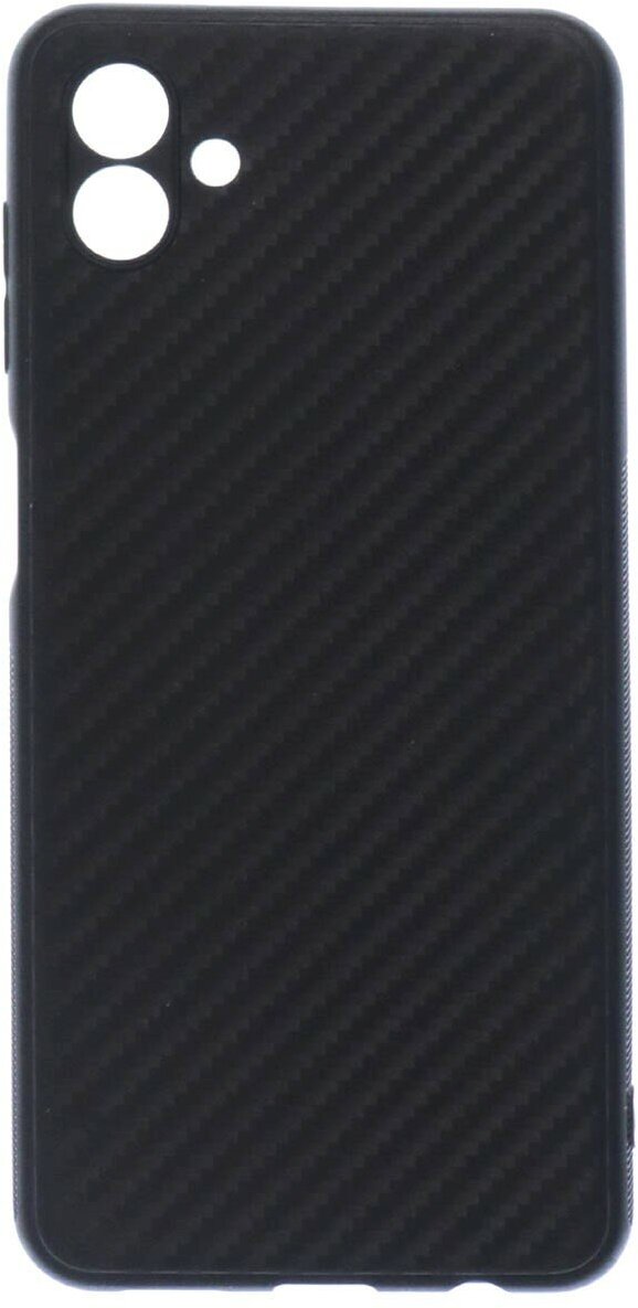 Силиконовый чехол имитация карбона для Samsung Galaxy A04 Черный