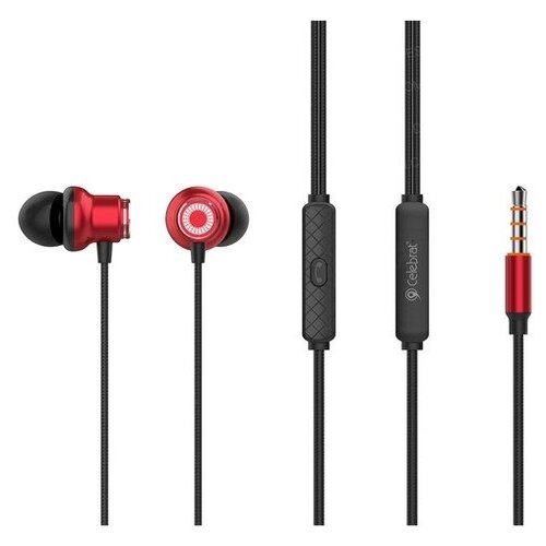 Беспроводные наушники Celebrat D5, red/black