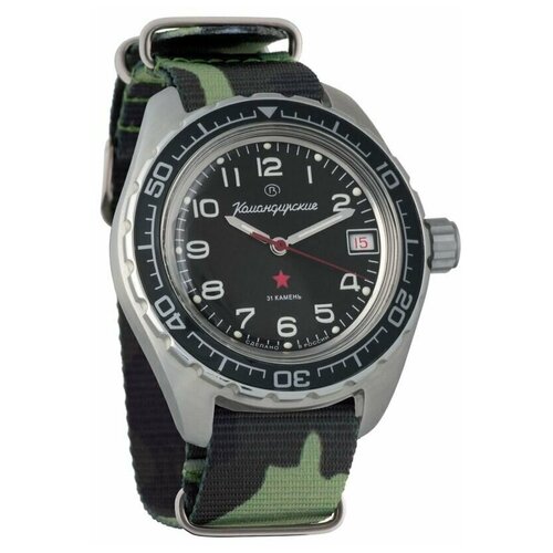 Наручные часы Восток Командирские, зеленый наручные часы восток командирские механические с автоподзаводом командирские 650856 floragreen зеленый