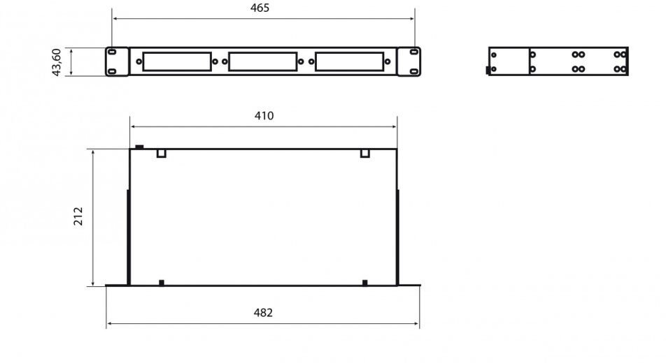 Патч-панель Hyperline Бокс оптический универсальный 19", от 8 до 24 портов (SC, duplex LC, ST, FC), со сплайс пластиной, без пигтейлов и про - фотография № 10