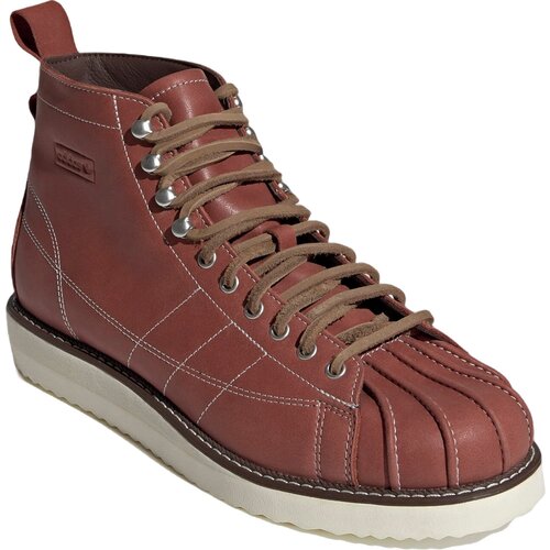 Ботинки adidas, демисезонные, натуральная кожа, размер 9 UK, коричневый