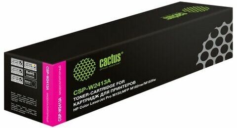 Картридж лазерный CACTUS (CSP-W2413A) для HP Color LaserJet Pro M155/M182nw, пурпурный, ресурс 850 страниц