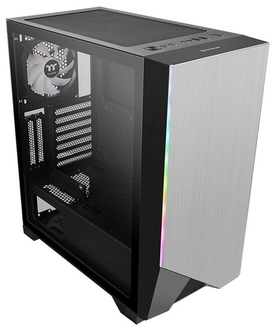 Корпус ATX THERMALTAKE H550 TG RGB, Midi-Tower, без БП, черный - фото №1