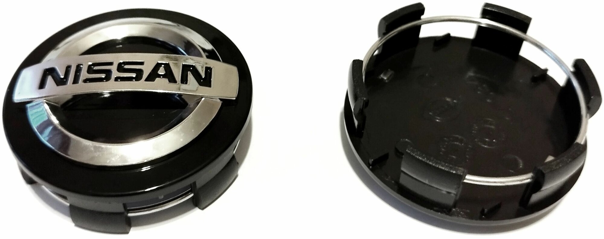Заглушка диска/Колпачок ступицы литого диска Nissan Ниссан 60 -56 -14 мм цвет черный 4 штуки