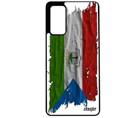 фото Чехол для смартфона samsung galaxy s20fe, "флаг гвинеи экваториальной на ткани" страна utaupia