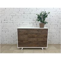 Комод "Легенда" 4 ящ, + 1 дверь ШхГхВ: 120х45x90 см, цвет: белый/дуб коми