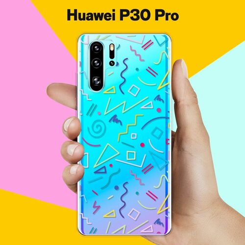 Силиконовый чехол Цветной узор на Huawei P30 Pro силиконовый чехол узор из котов на huawei p30 pro